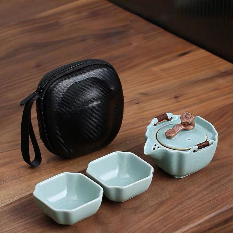 RORA Portable Ceramic Tea Cup Set for Travel Outdoor Picnic – RORA TEAPOT