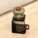 Rora Black Iron Frame Semi-Automatic Glass Teapot Lazy Kungfu Magnetic Tea Set Teapot