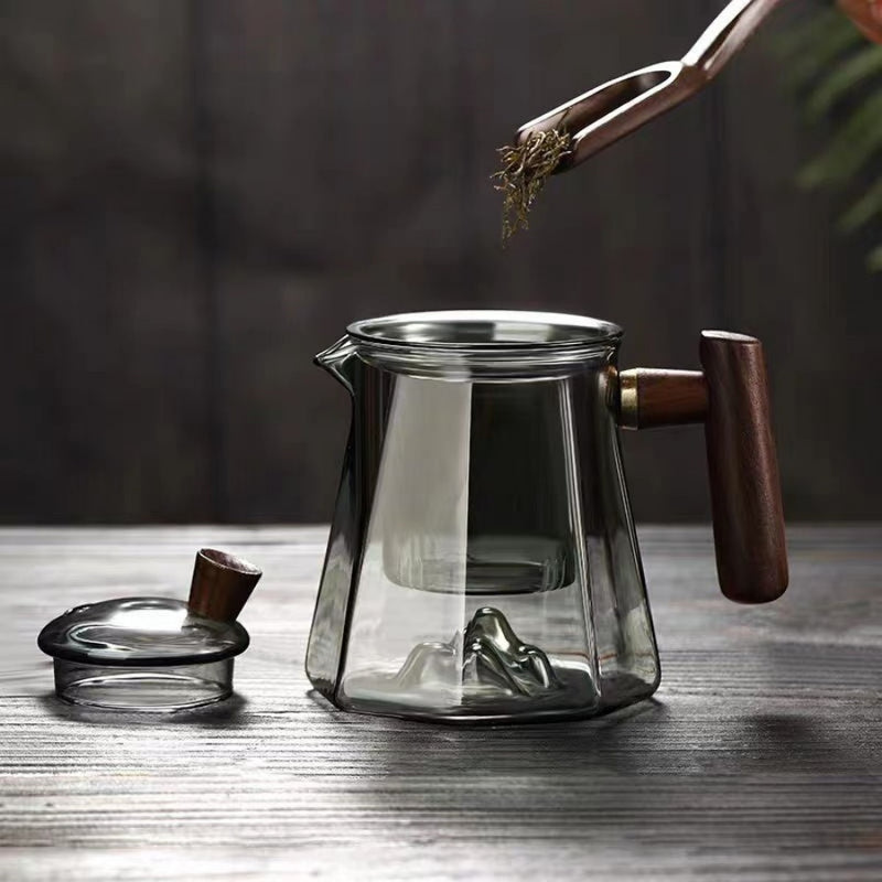 Thickened Pyrex teapot Smoky grey teapot Electric clay oven home cooking teapot tea separation tea tea kettle