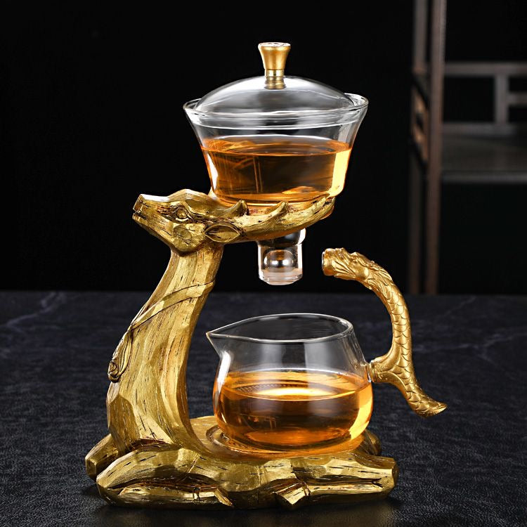 RORA Deer Magnetic Lazy Kungfu Glass Teapot Set