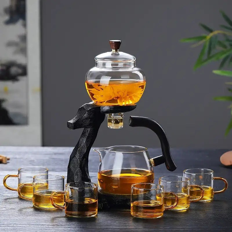 RORA Deer Magnetic Lazy Kungfu Glass Teapot Set