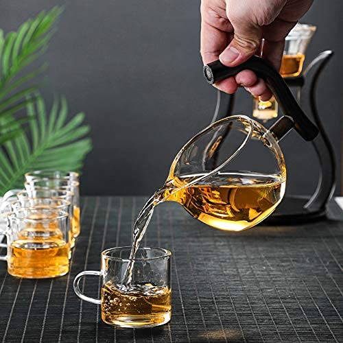 RORA Lazy Kungfu Glass Tea Set Magnetic Automatic Glass Teapot Suit – RORA  TEAPOT